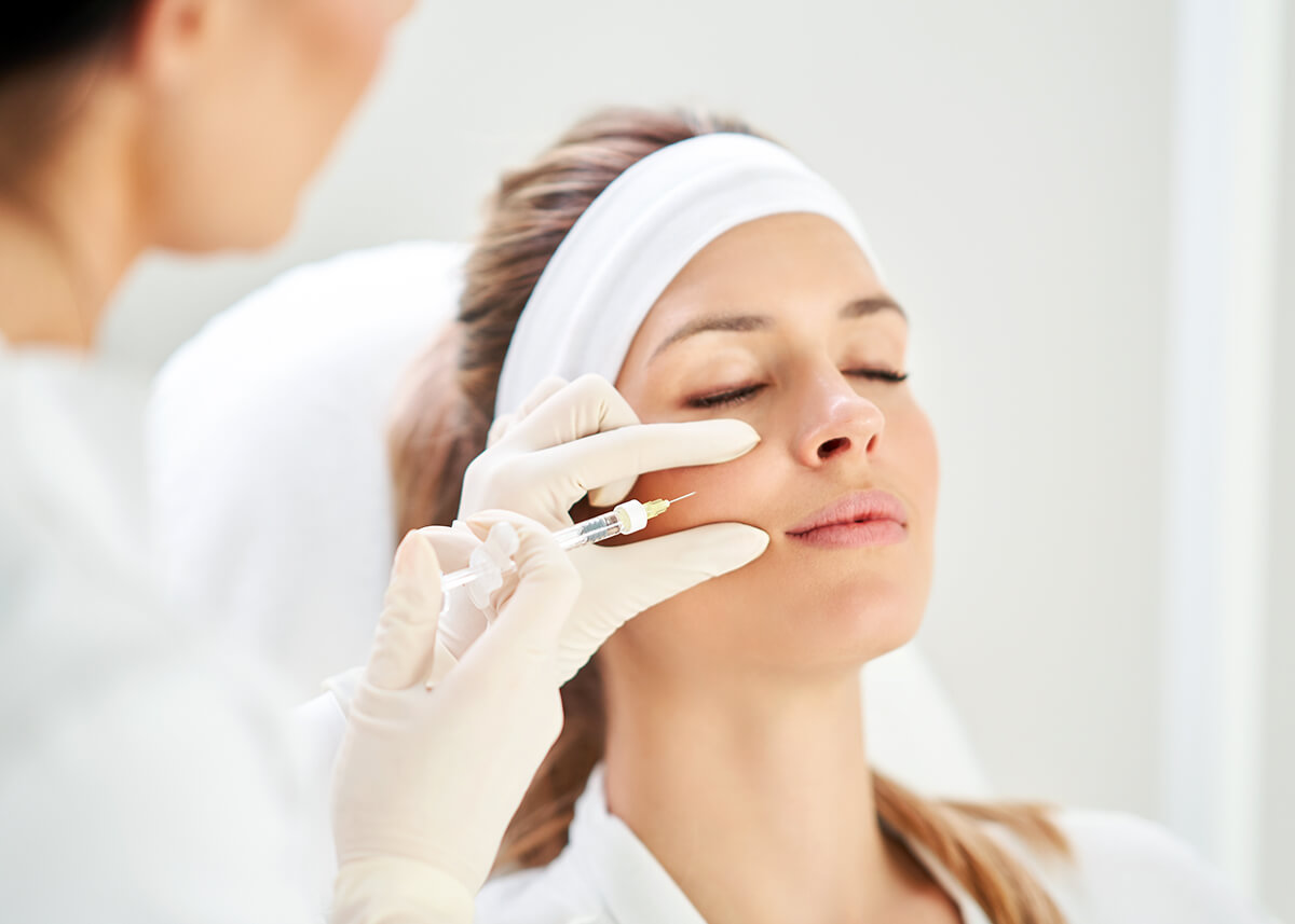Woman Getting Botox Injection